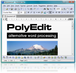PolyEdit Lite Word Processor - Screenshot